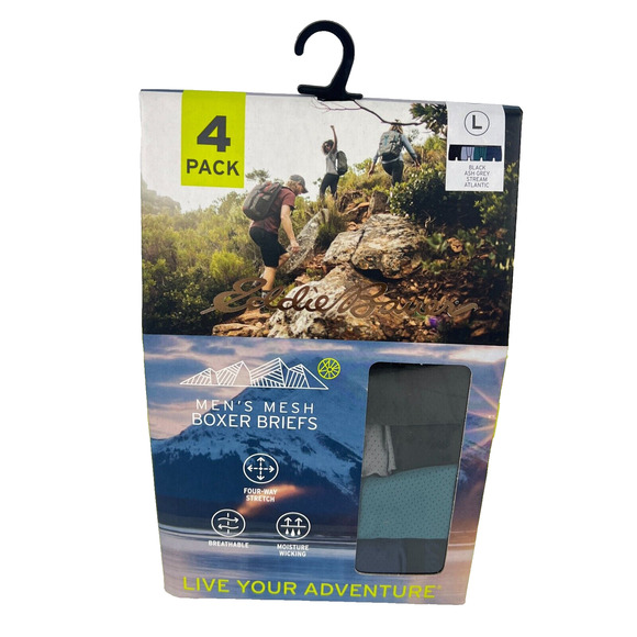 Eddie Bauer 4 Pack Men Mesh Boxer Briefs Breathable Underwear Size Large NEW - Picture 8 of 13